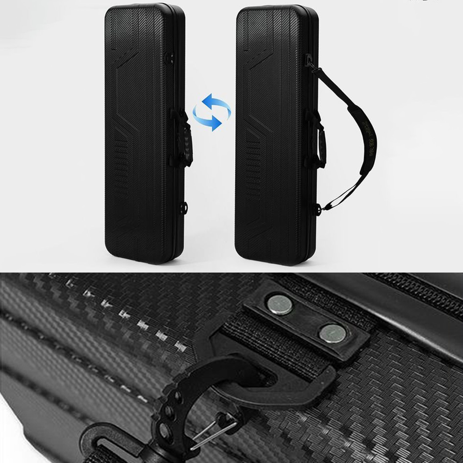 野ウォーウルフ-ABS製スリングショットライフルケース 多機能タクティカルハードケース - 画像 (6)